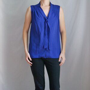 Mossimo Indigo Blue Sleeveless Blouse